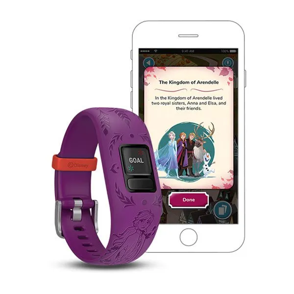 Garmin Vivofit Jr. 2 Anna Disney Frozen 2 Full Display Dial Smart Watch - 010-01909-19