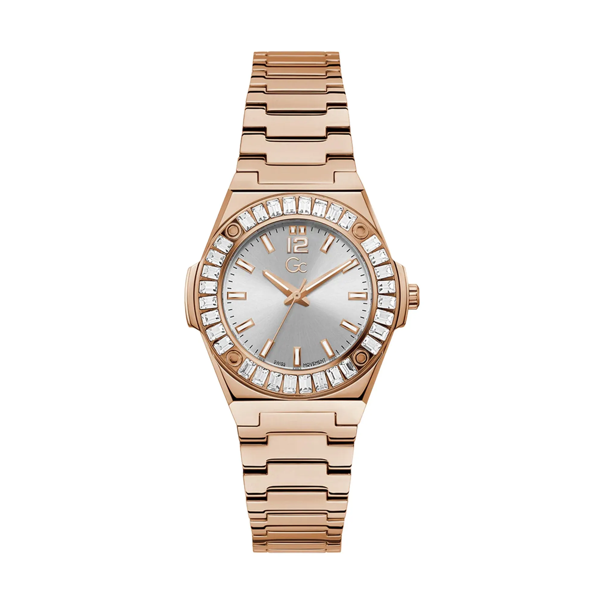Gc Ladies Watch Rose Gold Tone Case Quartz