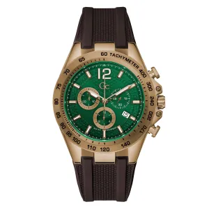 Gc Men's Watch Rose Gold Case Quartz