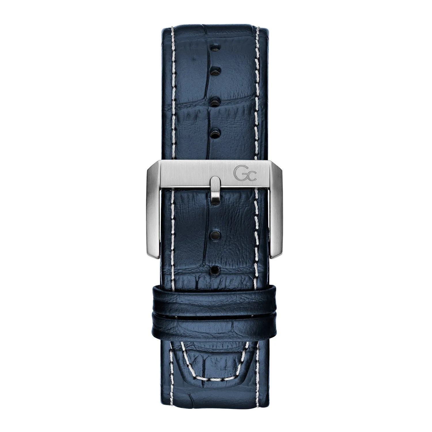 Gc Men's Watch Silver & Blue Tone Case Quartz
