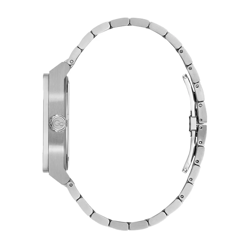 GC Mens Watch Silver Tone Case Quartz