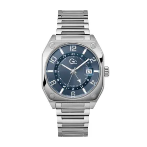 GC Mens Watch Silver Tone Case Quartz
