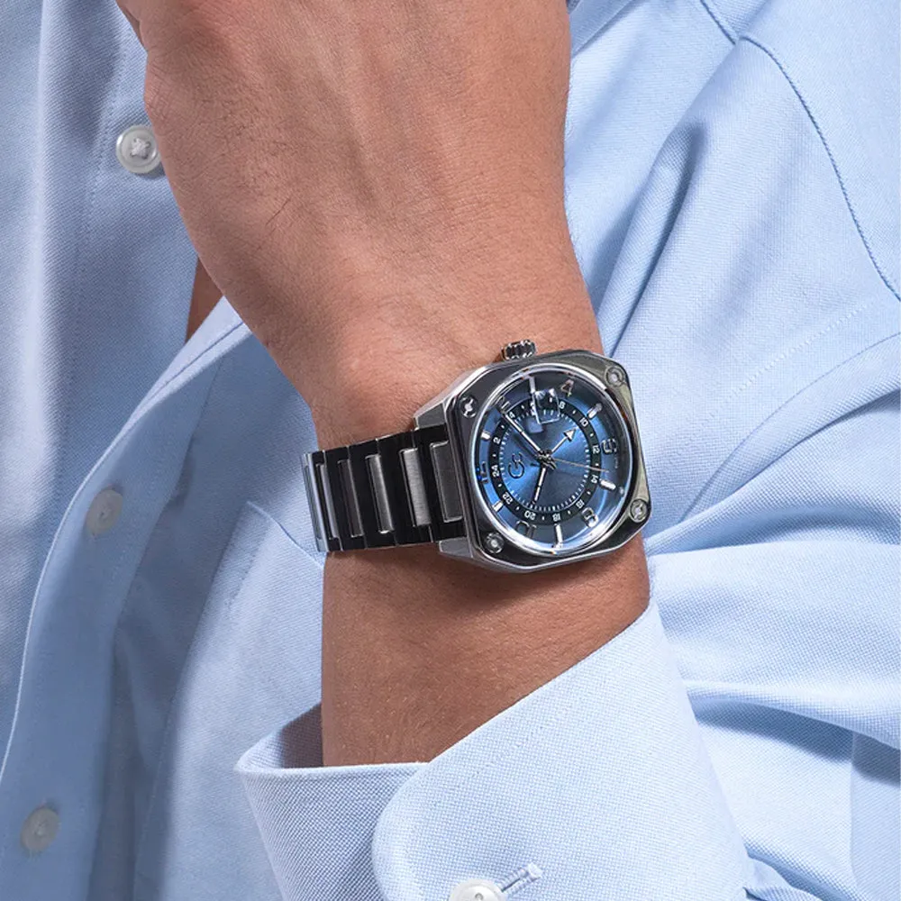GC Mens Watch Silver Tone Case Quartz