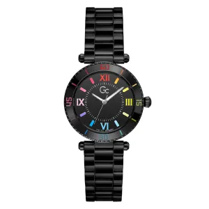 Gc Women's Watch Black Tone Case Quartz