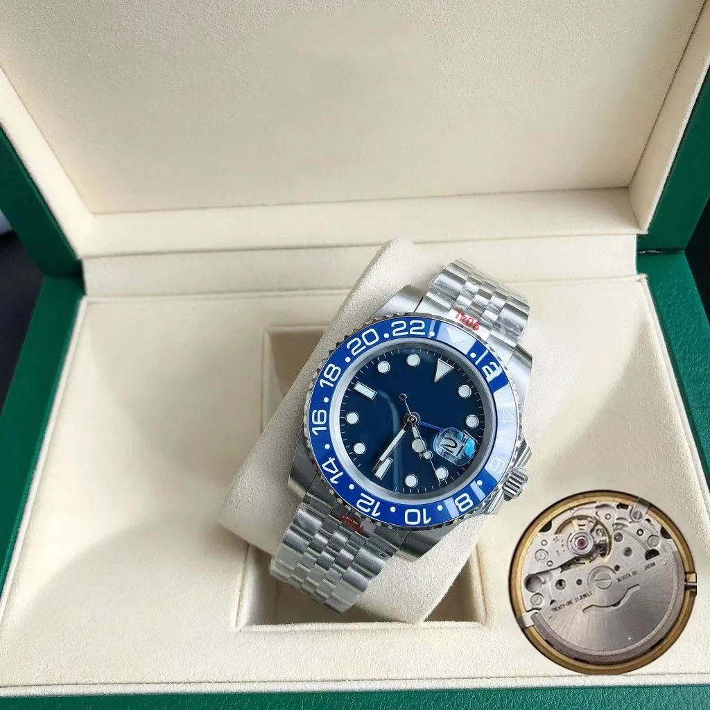 GD Watch Mens Watches 42Mm Full Stainless Steelautomatic Machinery Movement Sapphire Glass 5ATM Waterproof Rubber Strap Montre De Luxe Wristwatchn
