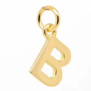 Gold Initial letter B Charm