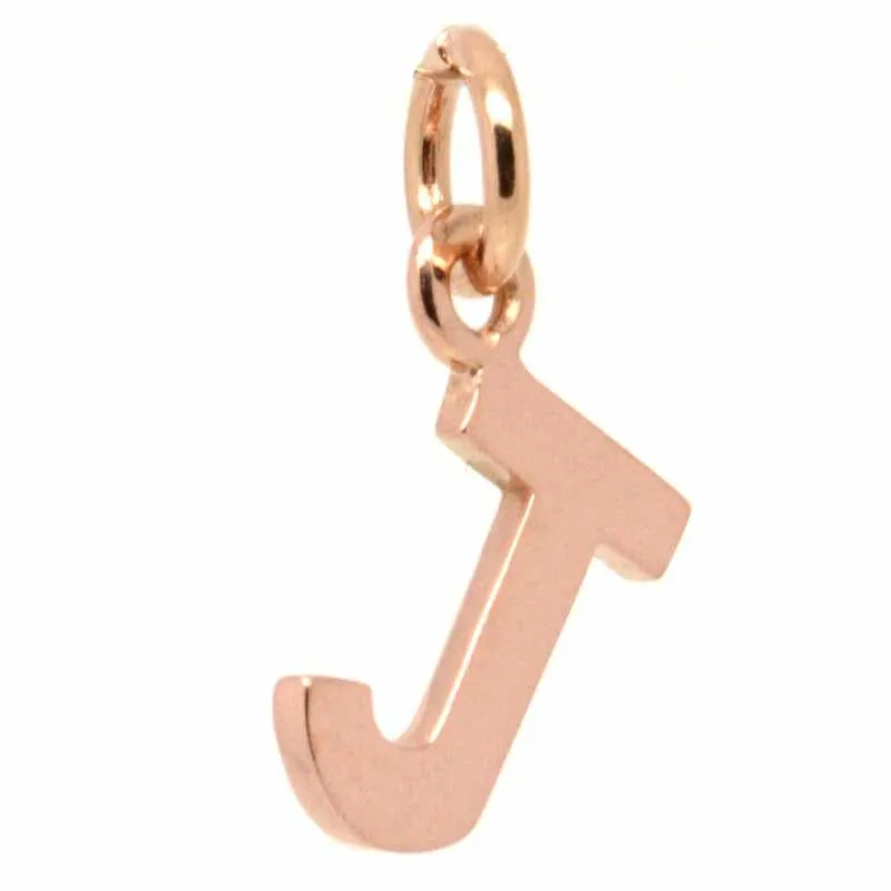 Gold Initial letter J Charm
