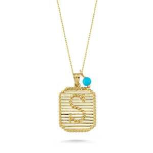 GOLD LETTER NECKLACE