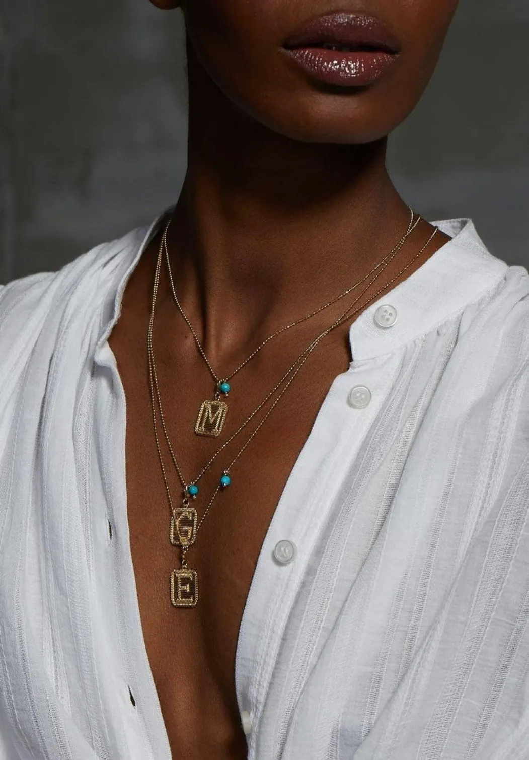 GOLD LETTER NECKLACE