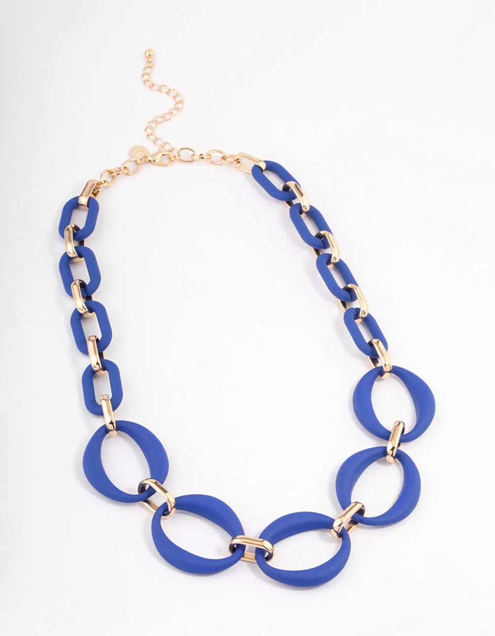 Gold Mixed Oval Link Necklace