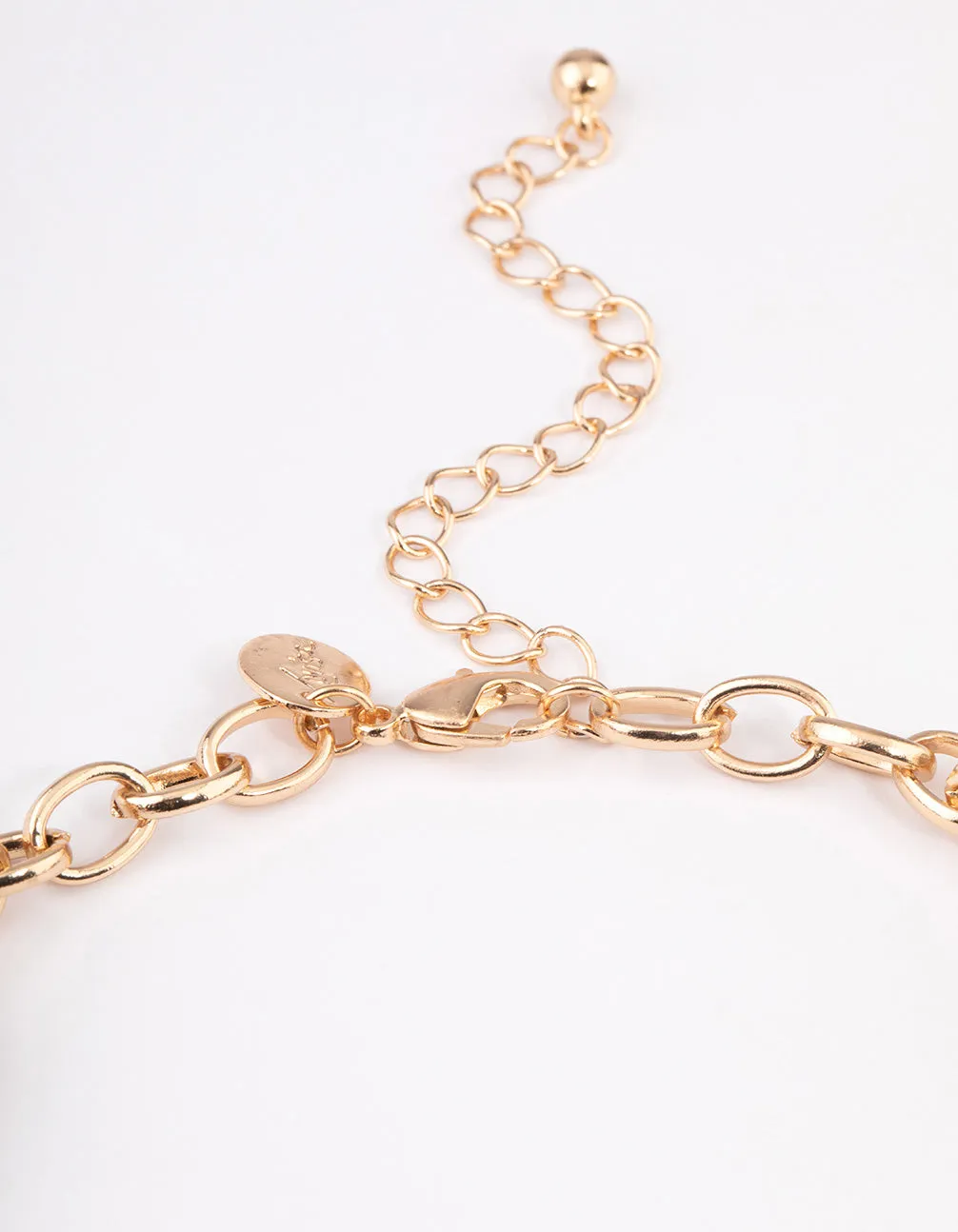 Gold Mixed Oval Link Necklace