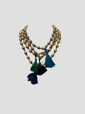 Gold Necklace with Multi Tassels