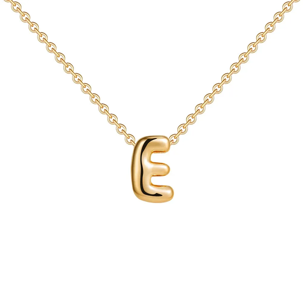 Gold Plated Mini Bubble Letter Necklace