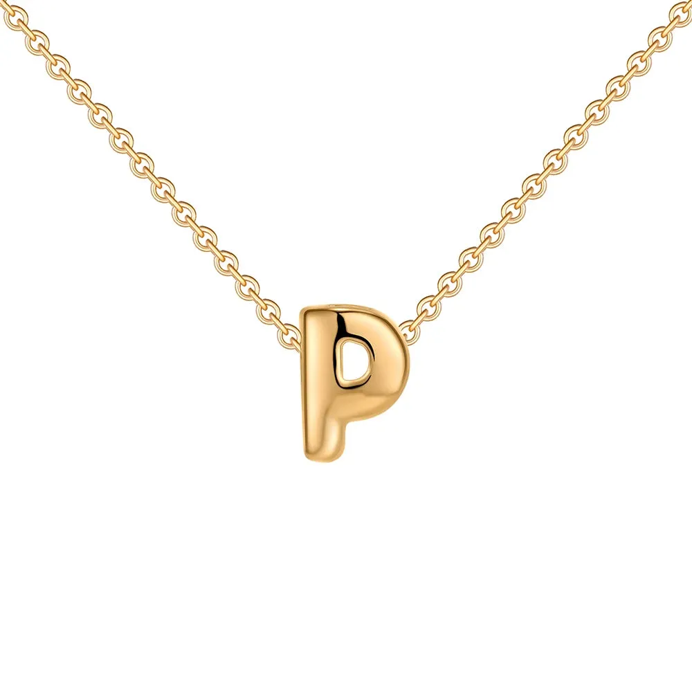 Gold Plated Mini Bubble Letter Necklace