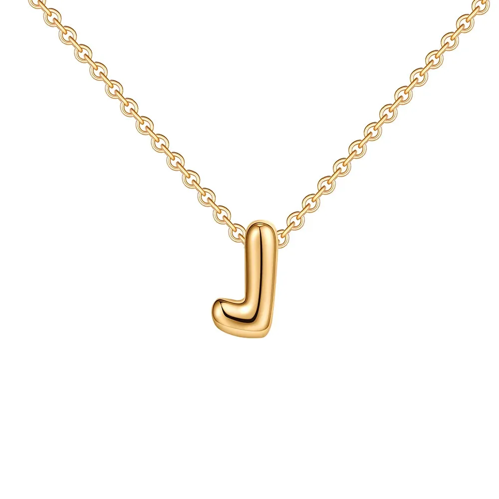 Gold Plated Mini Bubble Letter Necklace