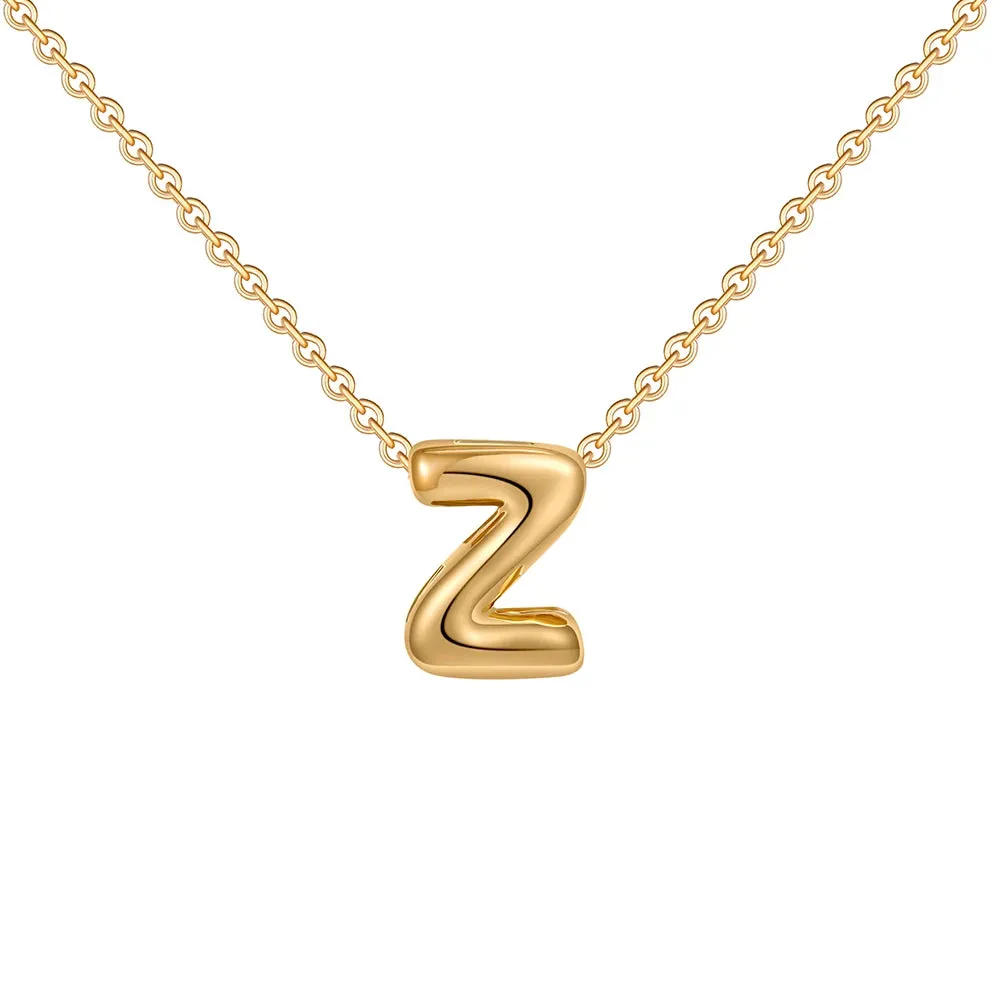 Gold Plated Mini Bubble Letter Necklace