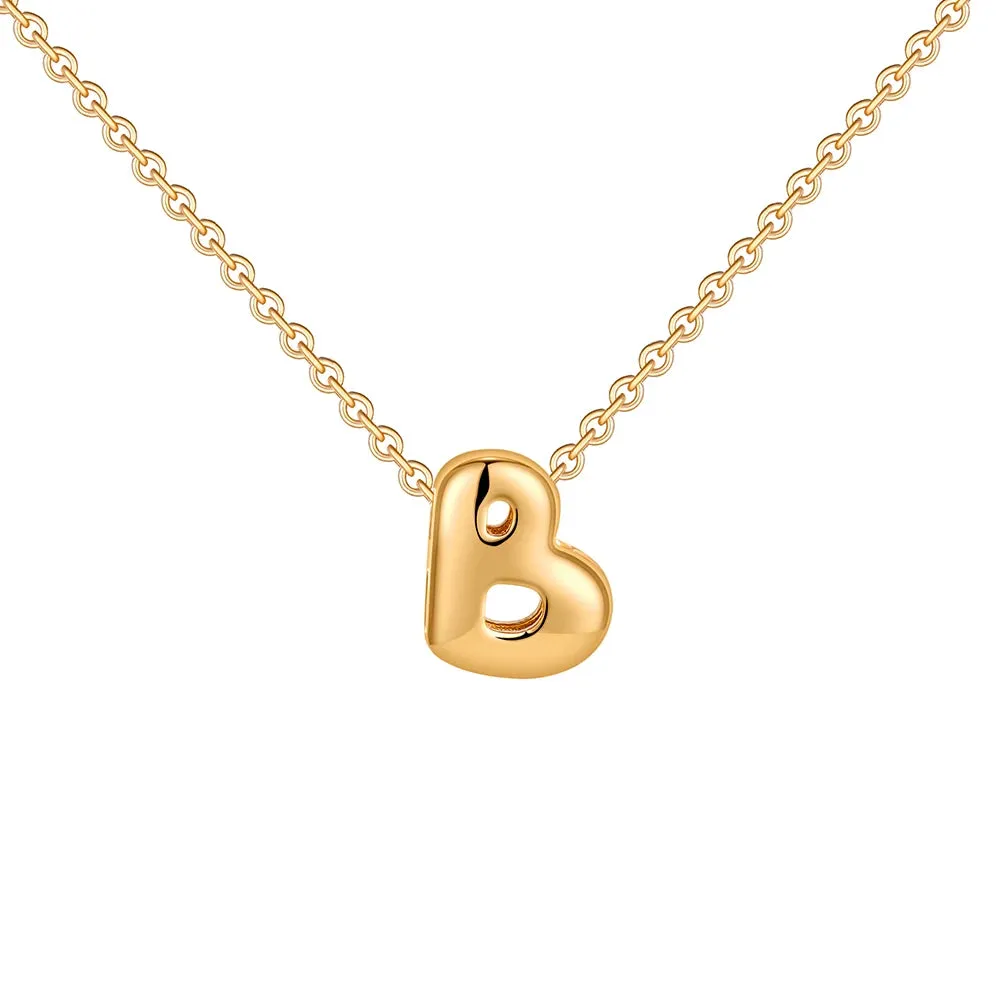 Gold Plated Mini Bubble Letter Necklace