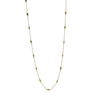 GOLD RICE BEAD NECKLACE AND EARRINGS SET #SQHX091602G (ME10)