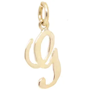 Gold Small Italic G Charm