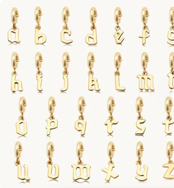Gothic Letter Charm