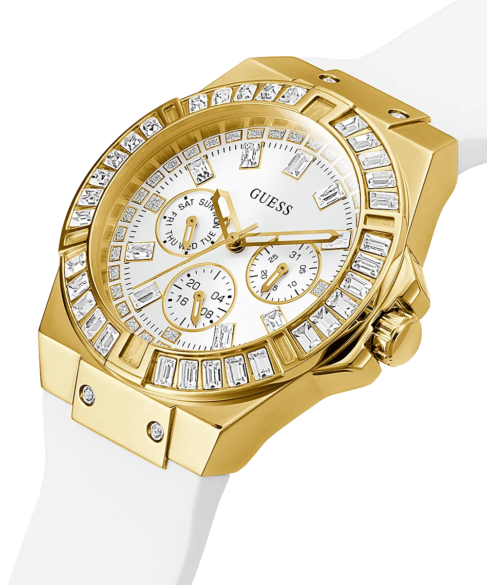 Guess Luna Gold Rubber Strap Women's Watch W0653L3