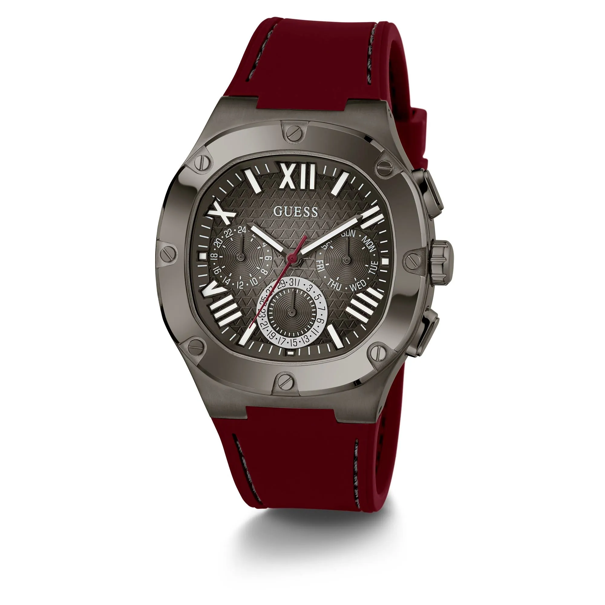 Guess Men's Watch Gunmetal Tone Case Quartz
