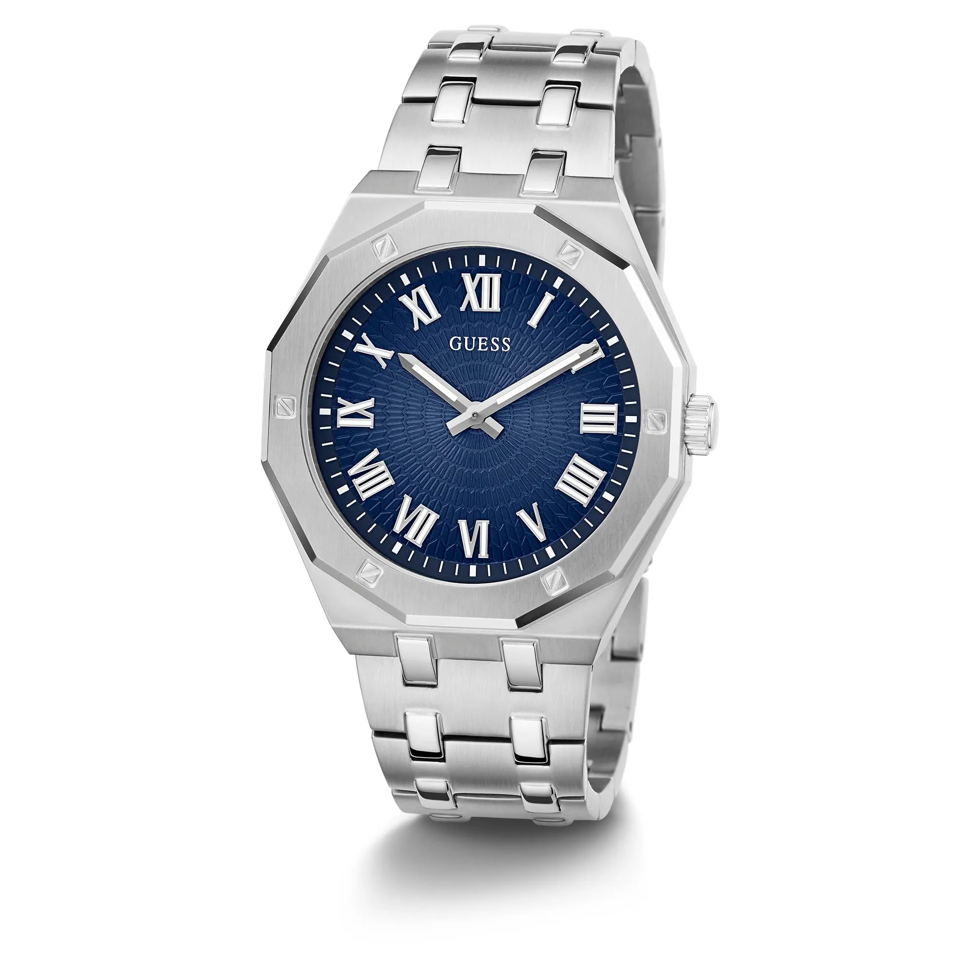 Guess Men's Watch Silver Tone Case Quartz