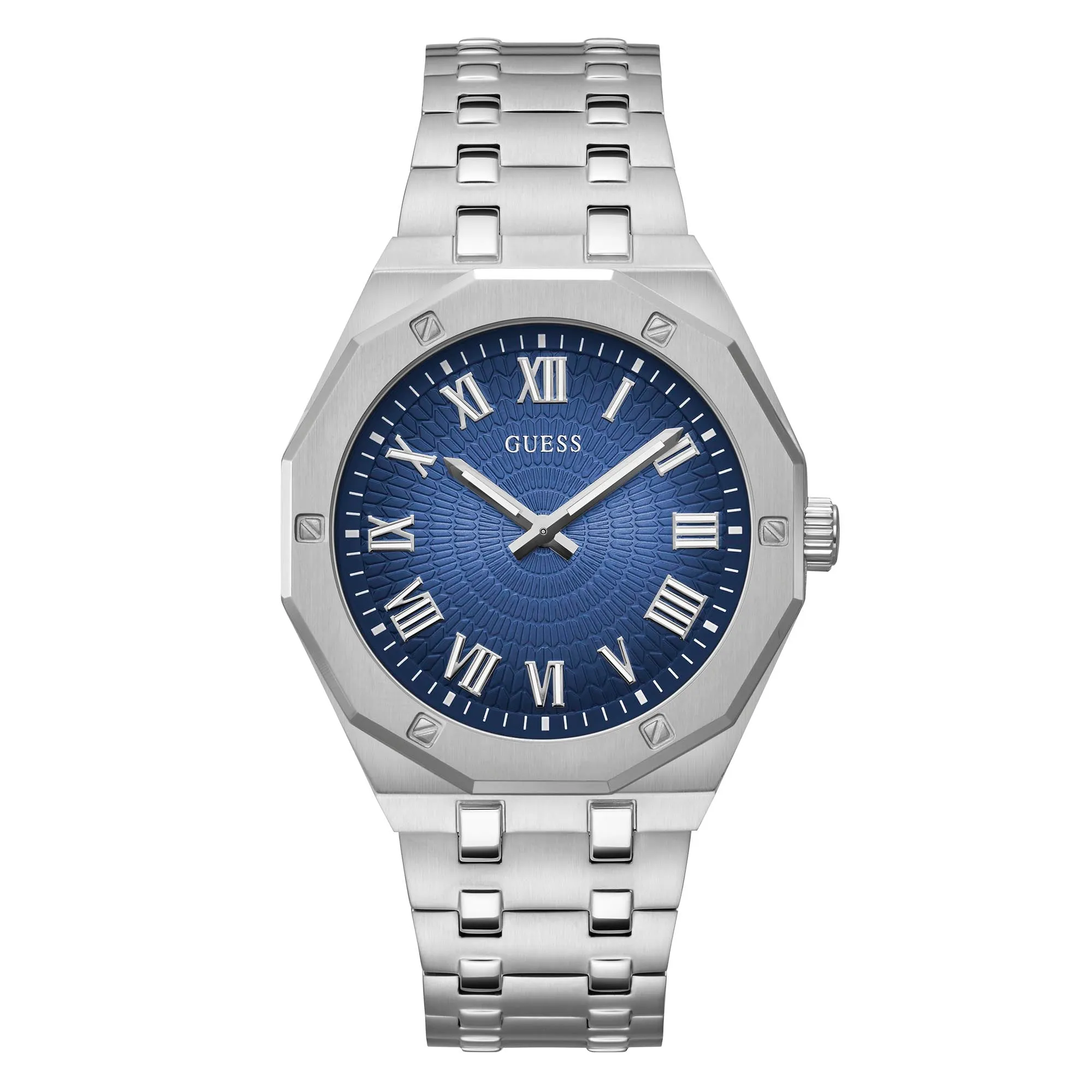 Guess Men's Watch Silver Tone Case Quartz