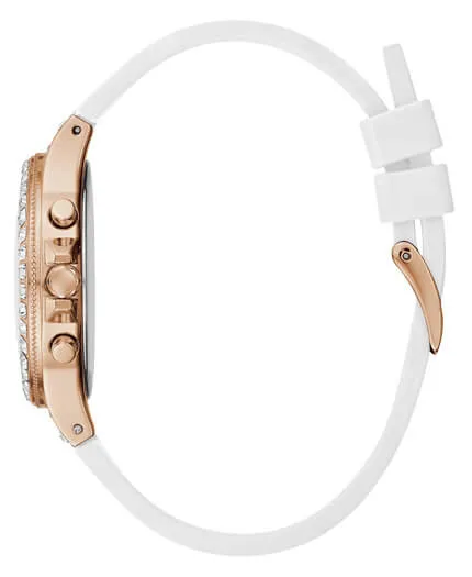 Guess Moonlight Rose Gold & White Watch