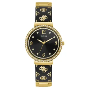 Guess Motif Gold & Black Watch