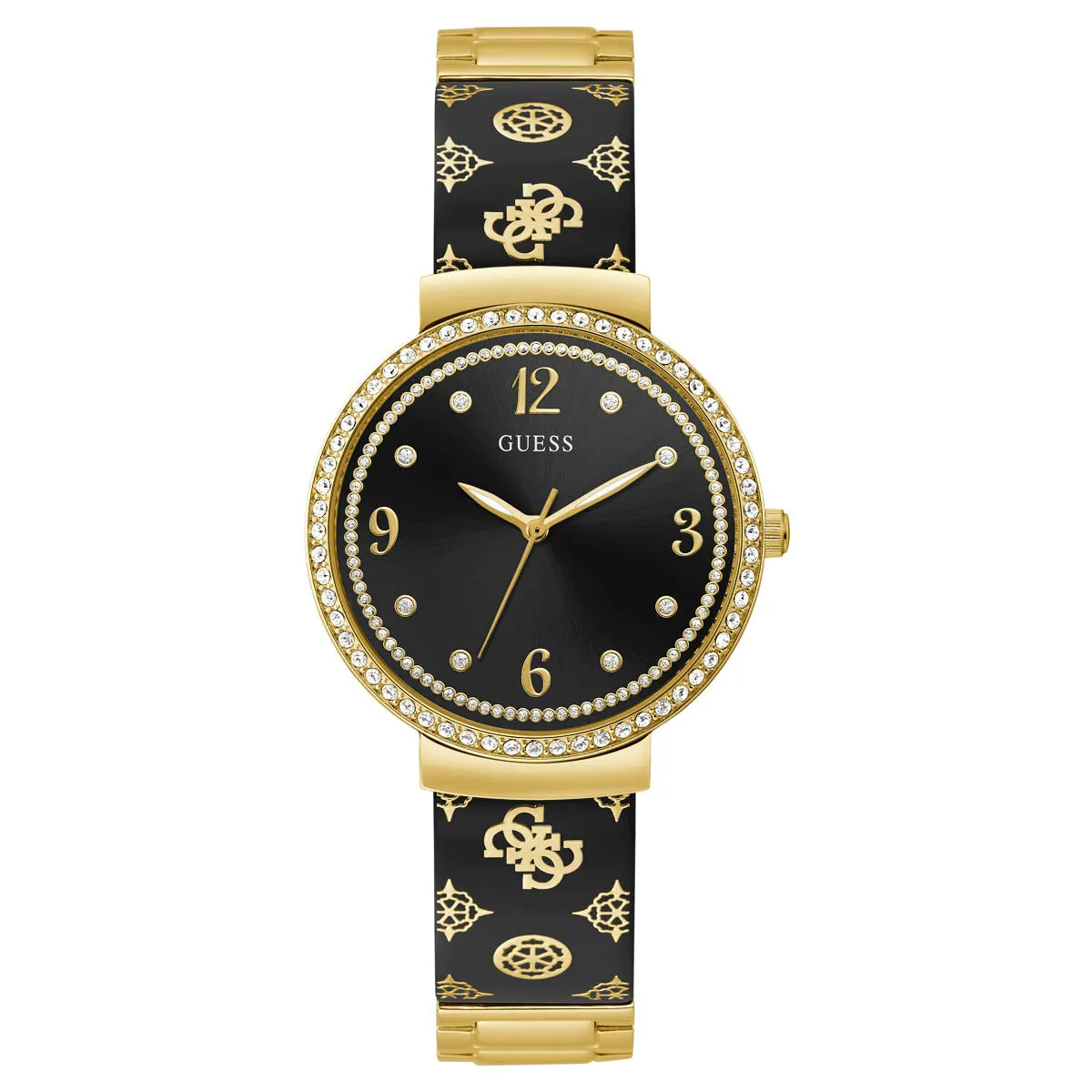Guess Motif Gold & Black Watch