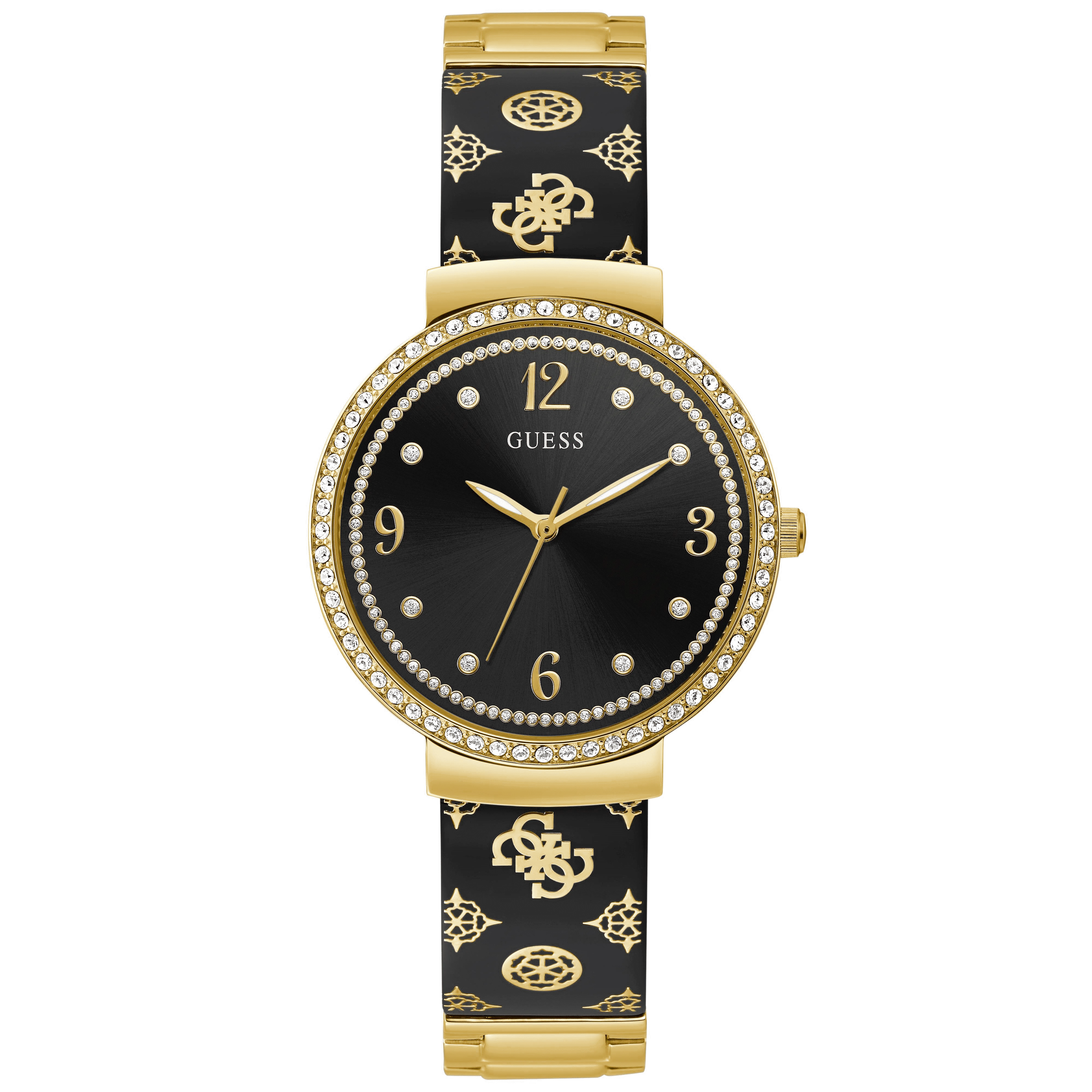 Guess Motif Gold & Black Watch