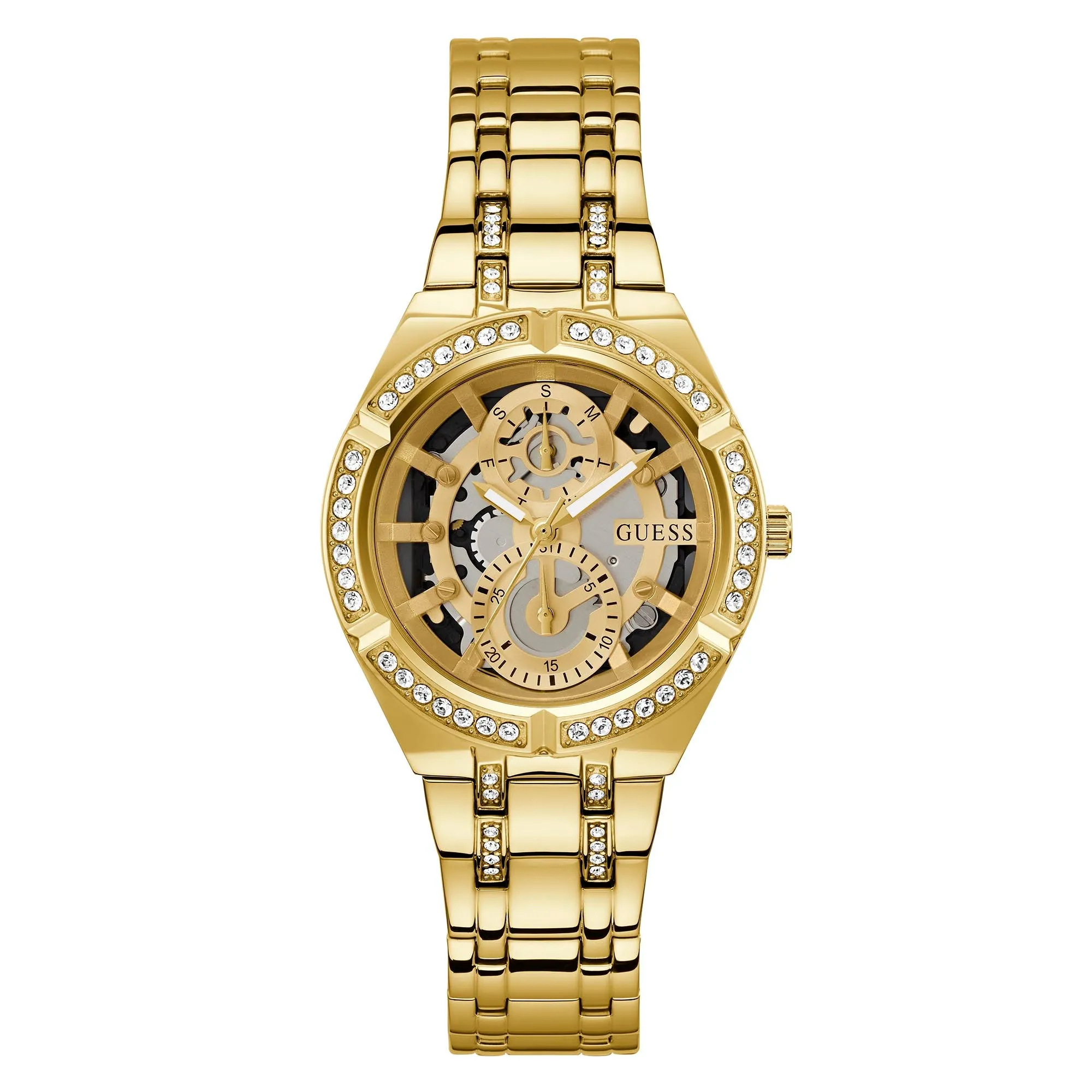 Guess Women's Watch Gold Tone Case Quartz