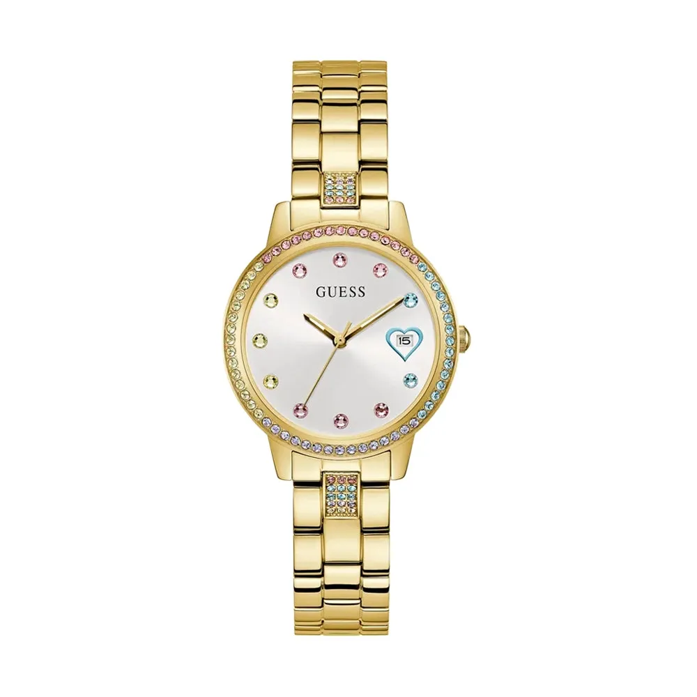 Guess Women's Watch Gold Tone Case Quartz