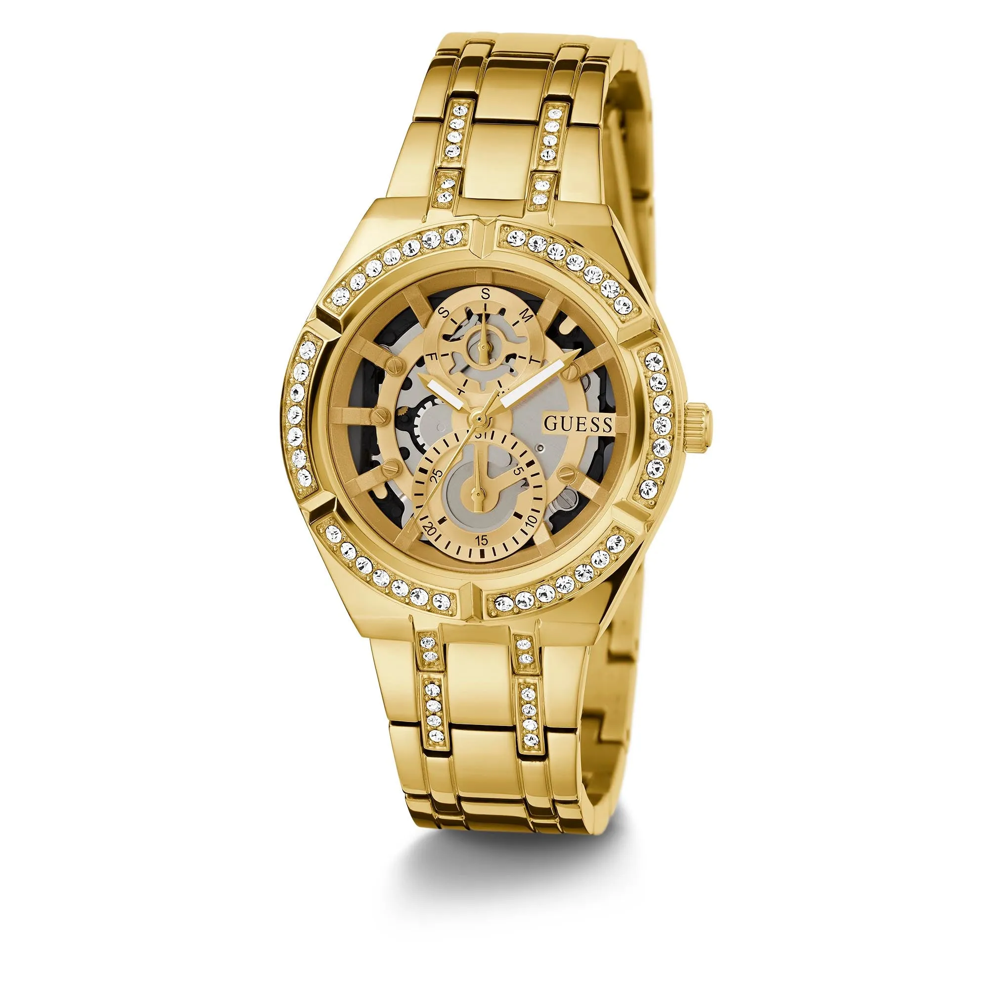 Guess Women's Watch Gold Tone Case Quartz