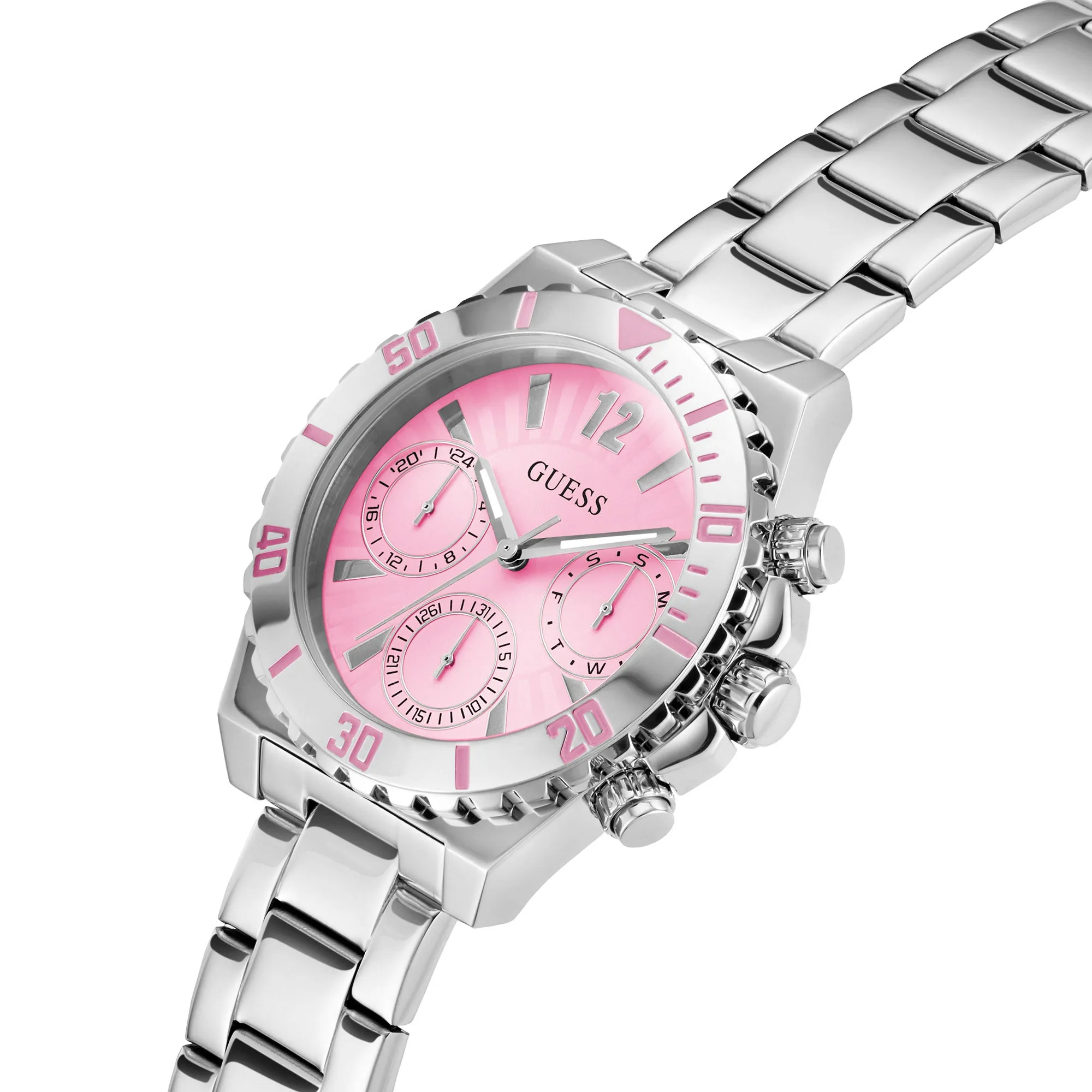 Guess Women's Watch Silver Tone Case Quartz