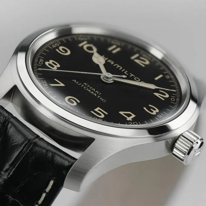 Hamilton Khaki Field Murph Auto 42mm on leather