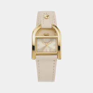 Harwell Women Quartz Gold Dial Analog Leather Watch ES5280