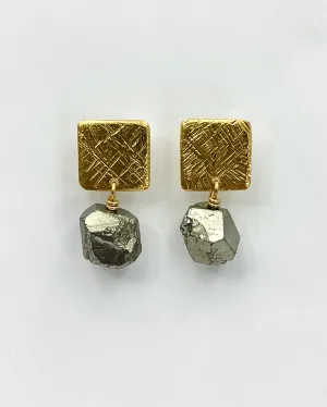 Heather Guidero Carved Small Tab Post Earrings