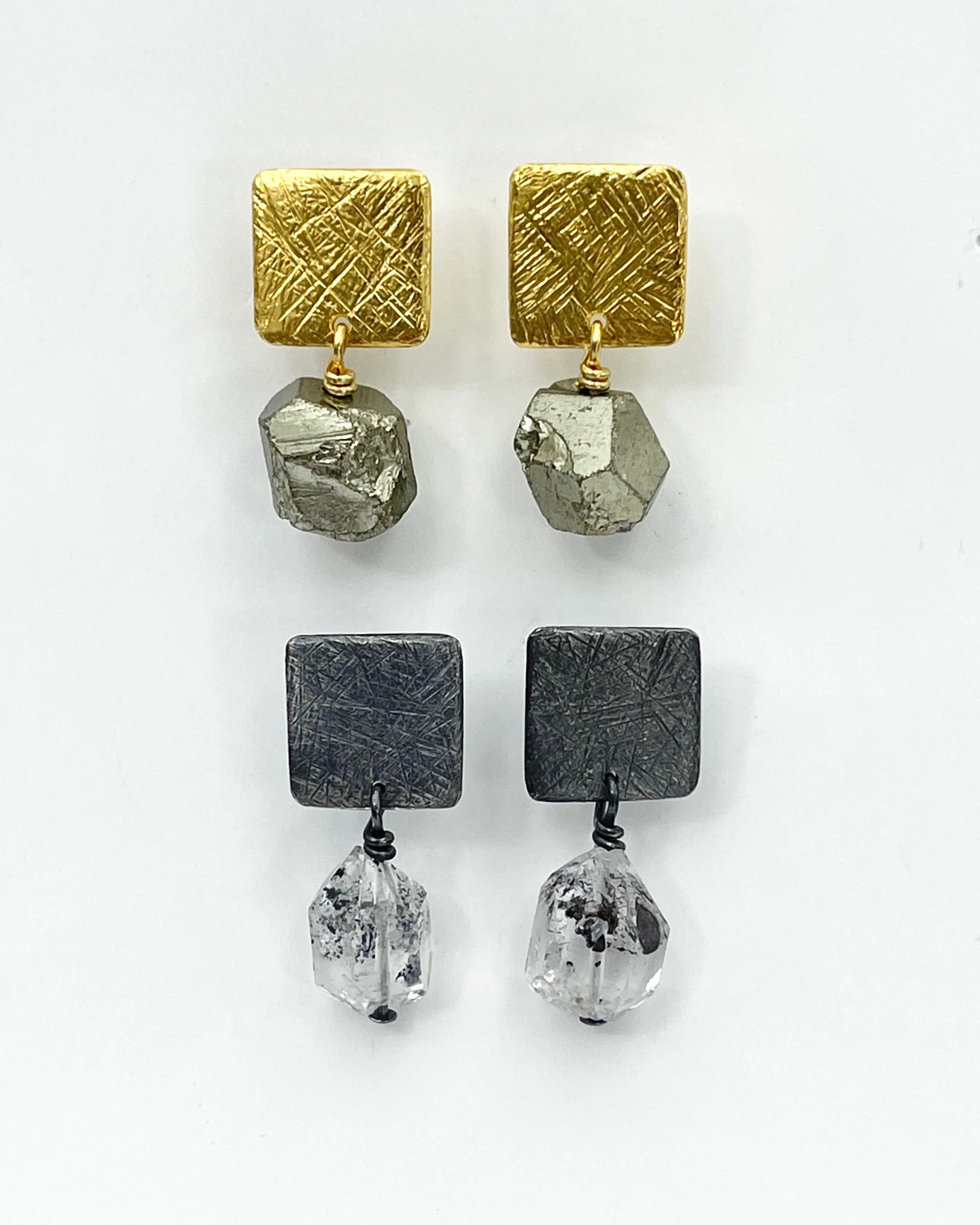 Heather Guidero Carved Small Tab Post Earrings