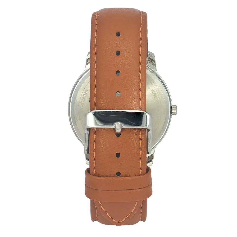 Helix By Timex Black Round Analog Leather Watch Men -TW039HG09