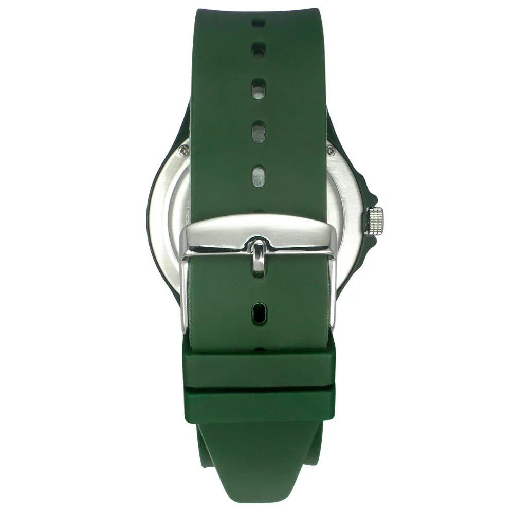Helix By Timex Green  Round Analog Silicone Watch Men -TW033HG18