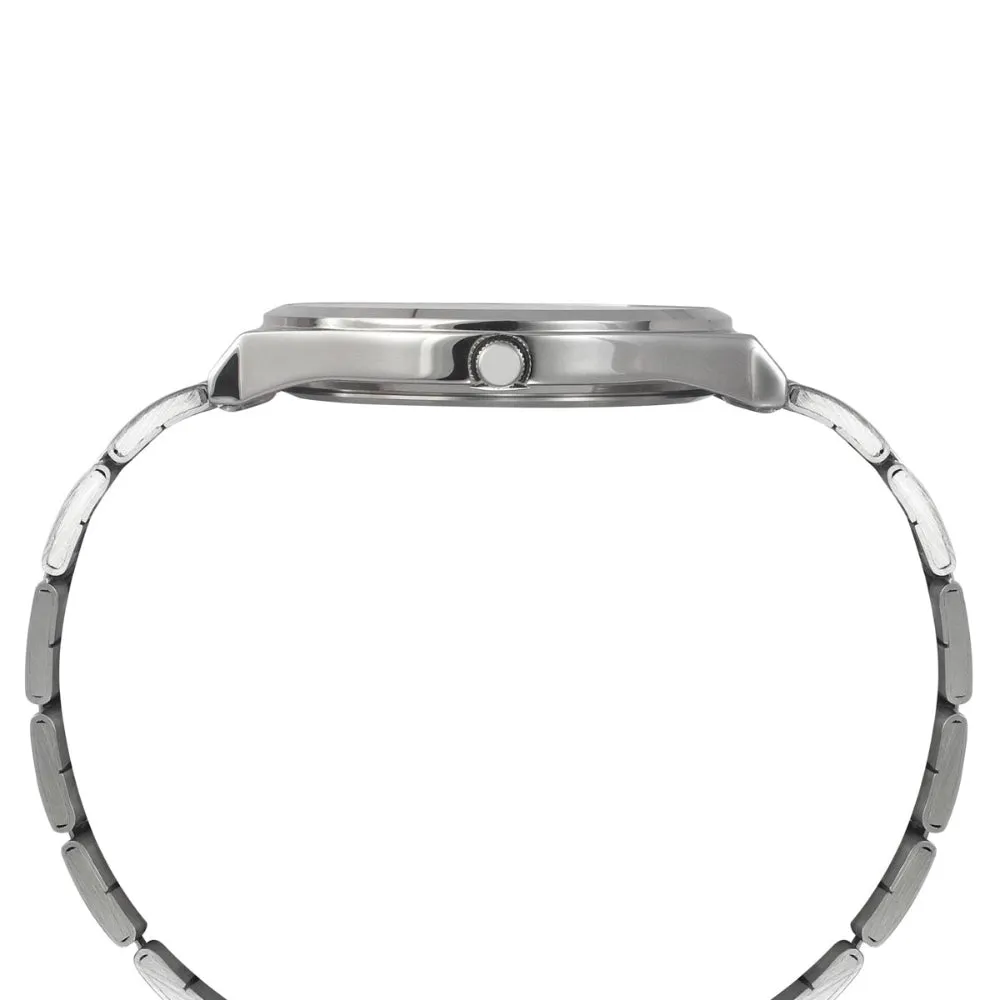 Helix By Timex Silver Round Analog Stainless Steel Watch Men -TW060HG00T