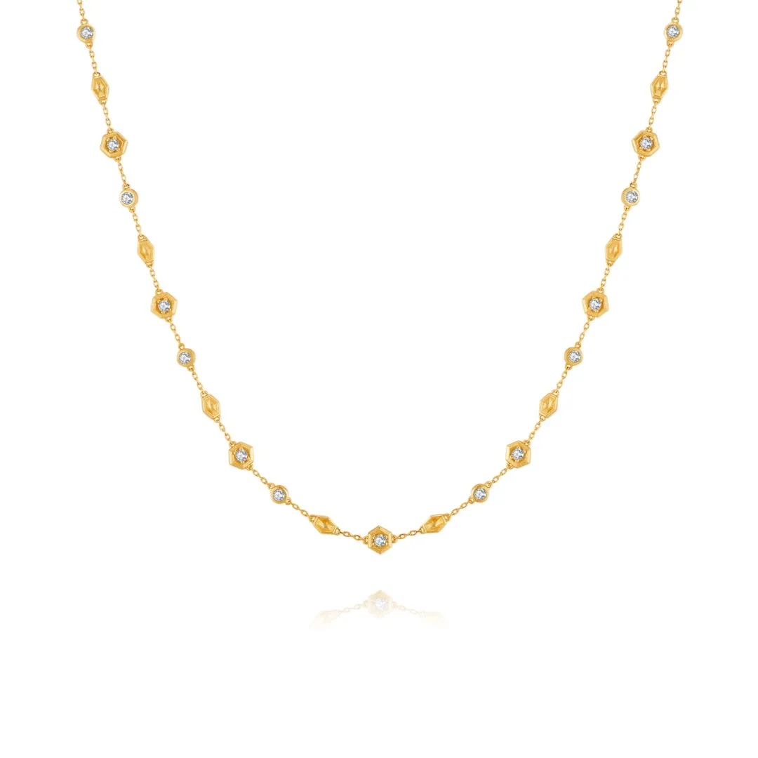 Honeycomb Necklace Life With MaK’s Honeycomb Bee Kind Jewelry Collection