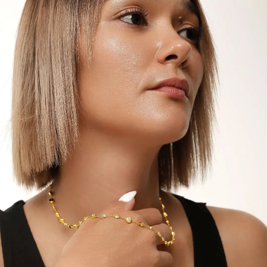 Honeycomb Necklace Life With MaK’s Honeycomb Bee Kind Jewelry Collection