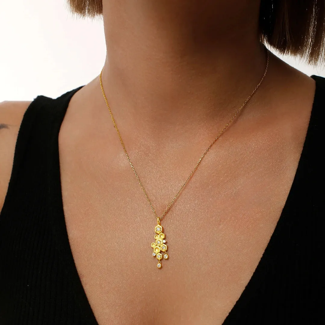 Honeycomb With Honey Ring Earrings Necklaces Bracelet Jewelry Sets designed by Life With MaK