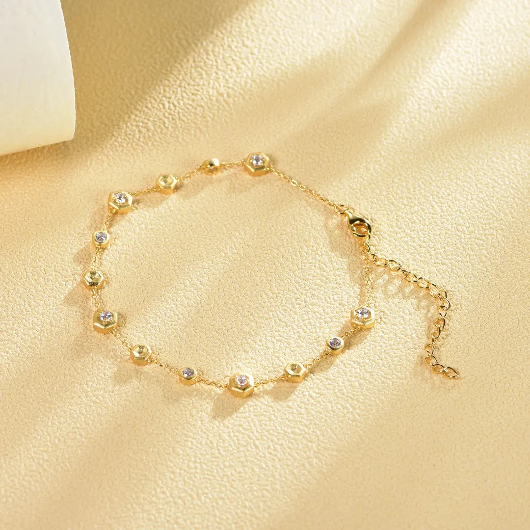Honeycomb With Honey Ring Earrings Necklaces Bracelet Jewelry Sets designed by LifeWithMaK