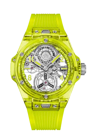 Hublot Big Bang Tourbillon Automatic Yellow Neon Saxem, 44mm, Ref# 429.JY.0120.RT