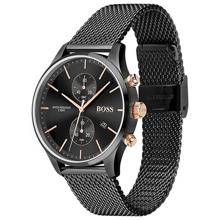 Hugo Boss Associate Black Mesh Men's Watch 1513811