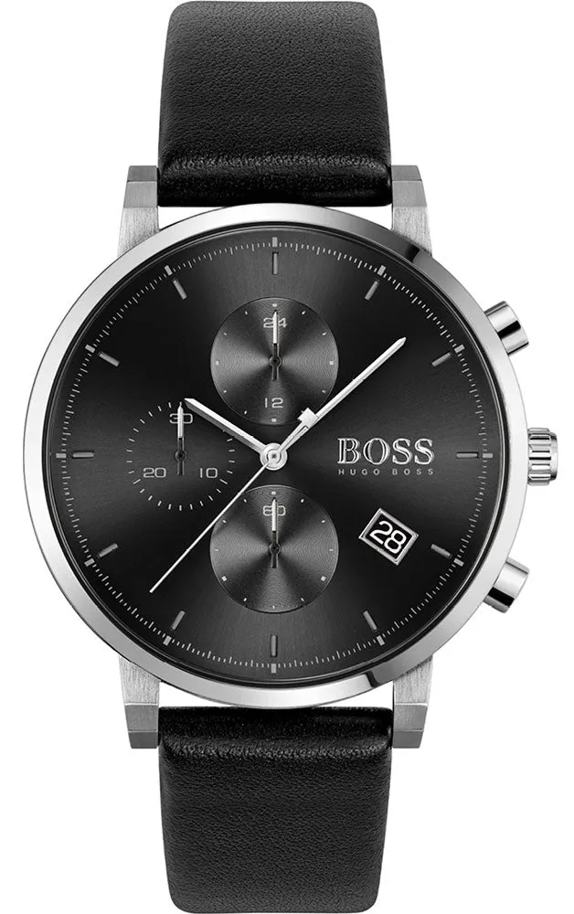 Hugo Boss Integrity Black Leather Men's Watch 1513777
